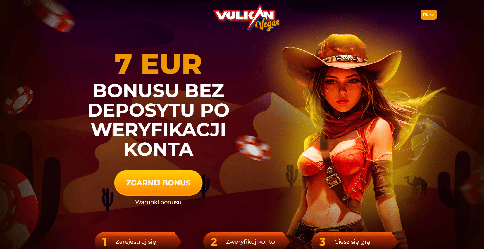 7 euro bez depozytu vulkan vegas