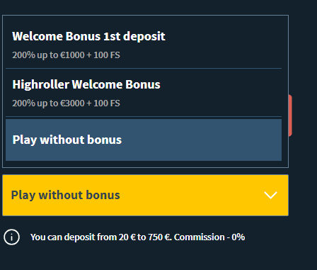 Snatch casino bonus powitalny