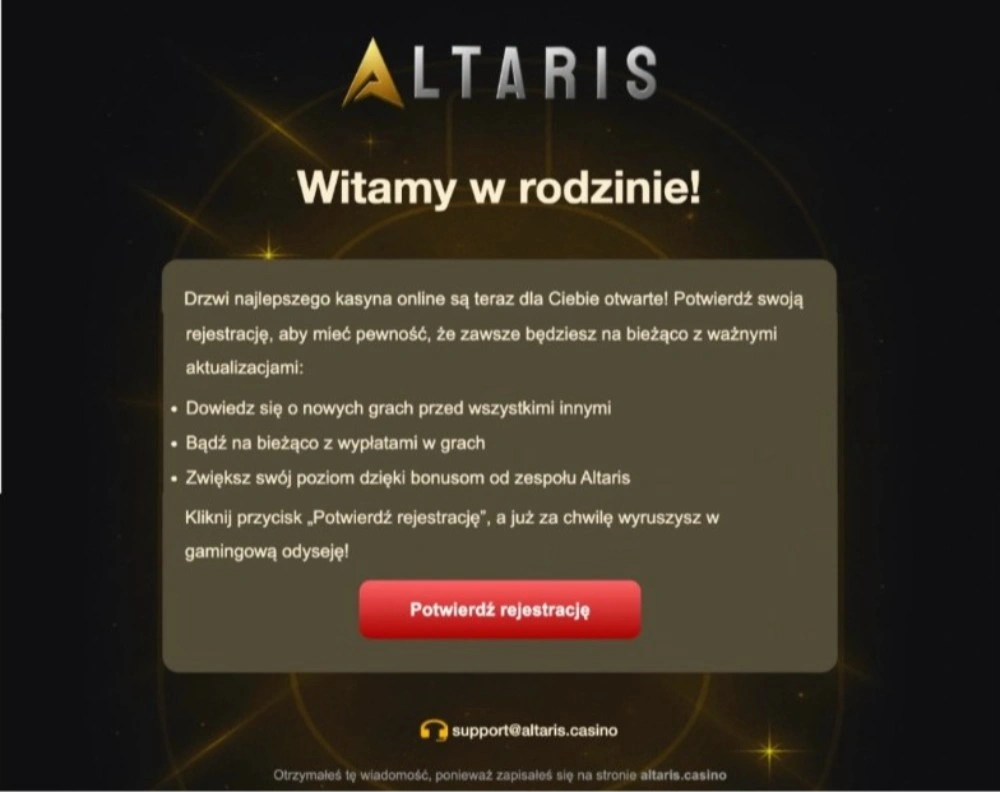 altaris casino witamy w rodzinie