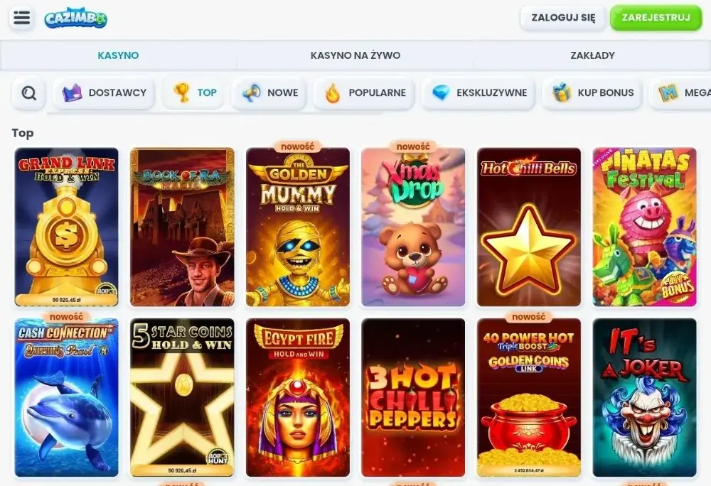 gry w cazimbo casino
