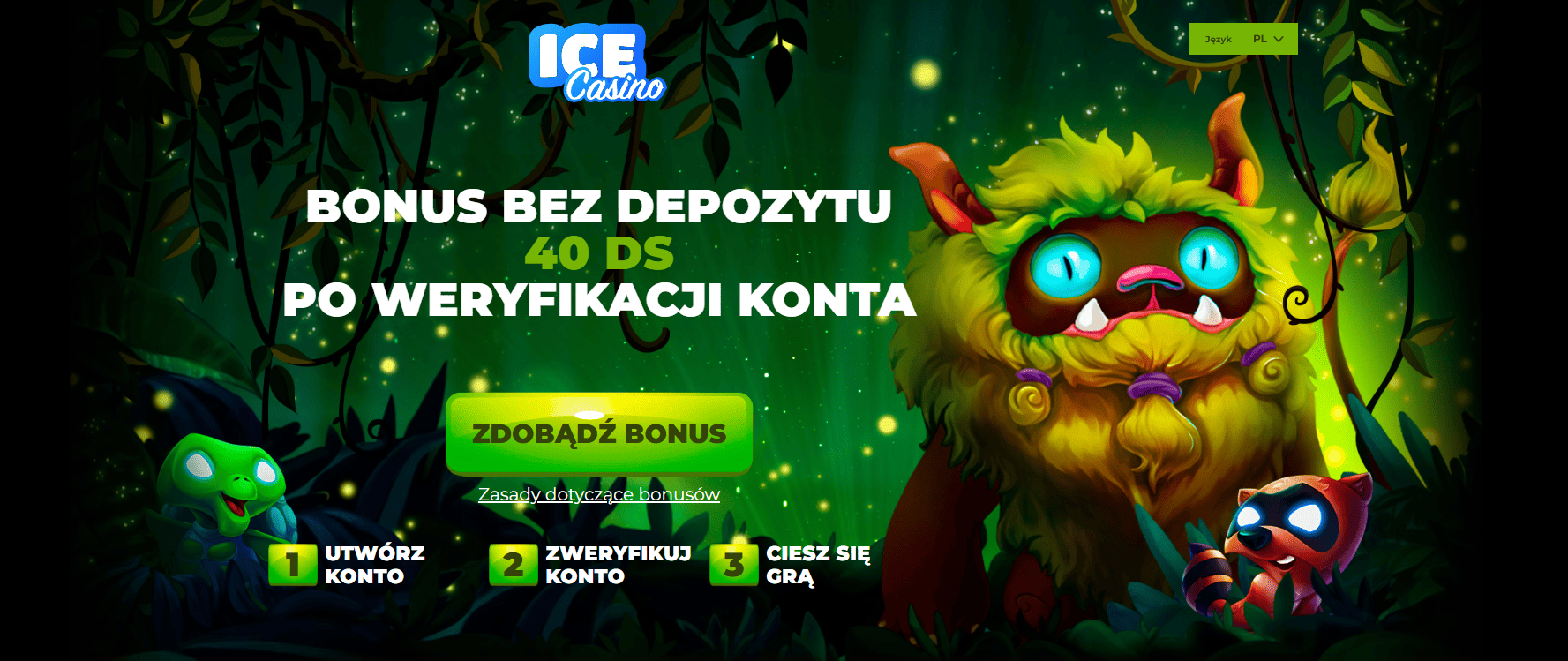 icecasino 40 darmowych obrotow na start