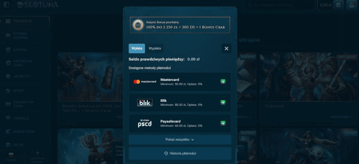 slotuna casino rejestracja krok 5