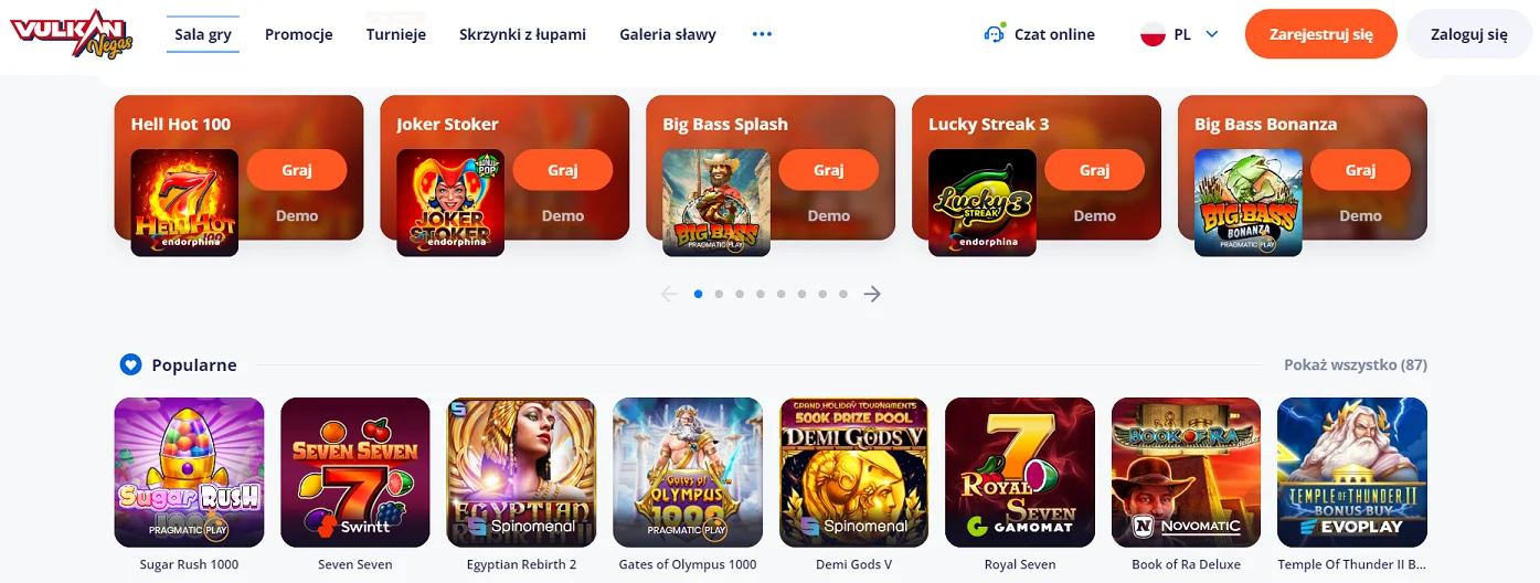 vulkan vegas golowna strona